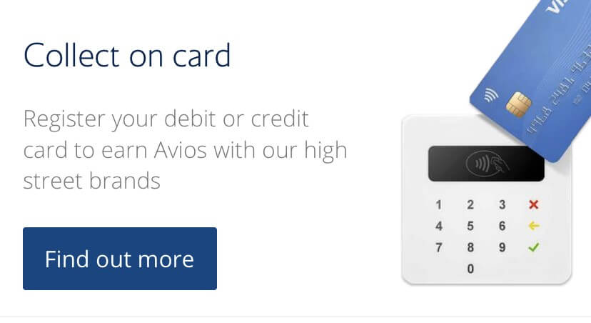 Collect Avios - Collect On Card