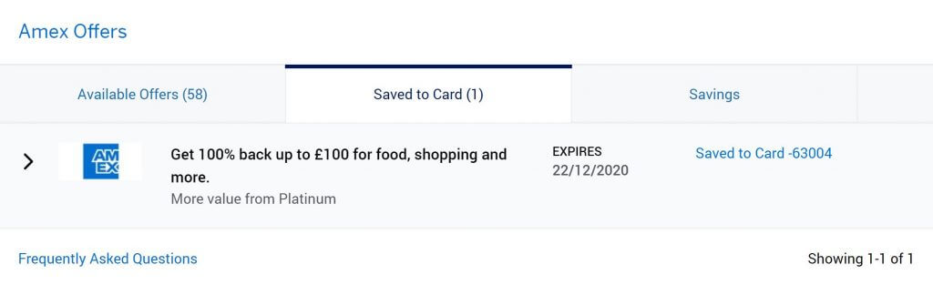 Freebie for Amex Platinum - Amex Offers