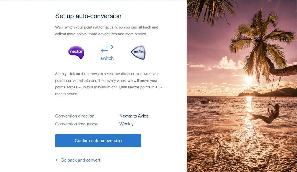 Link Your Avios & Nectar Accounts - Auto Convert