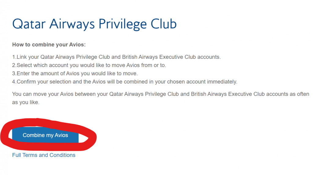 Transfer BA Avios To Qatar - 2