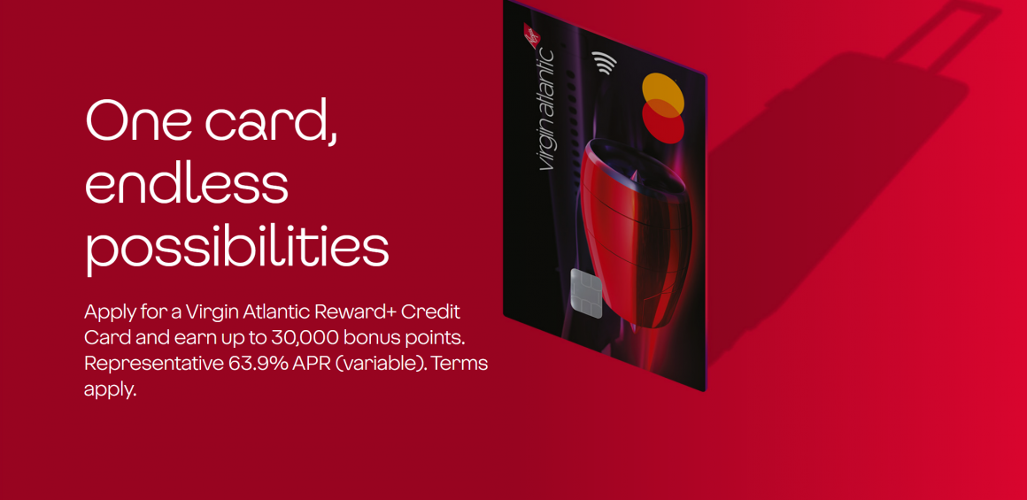 30000 Virgin Points With The Virgin Atlantic Reward+ Credit Card