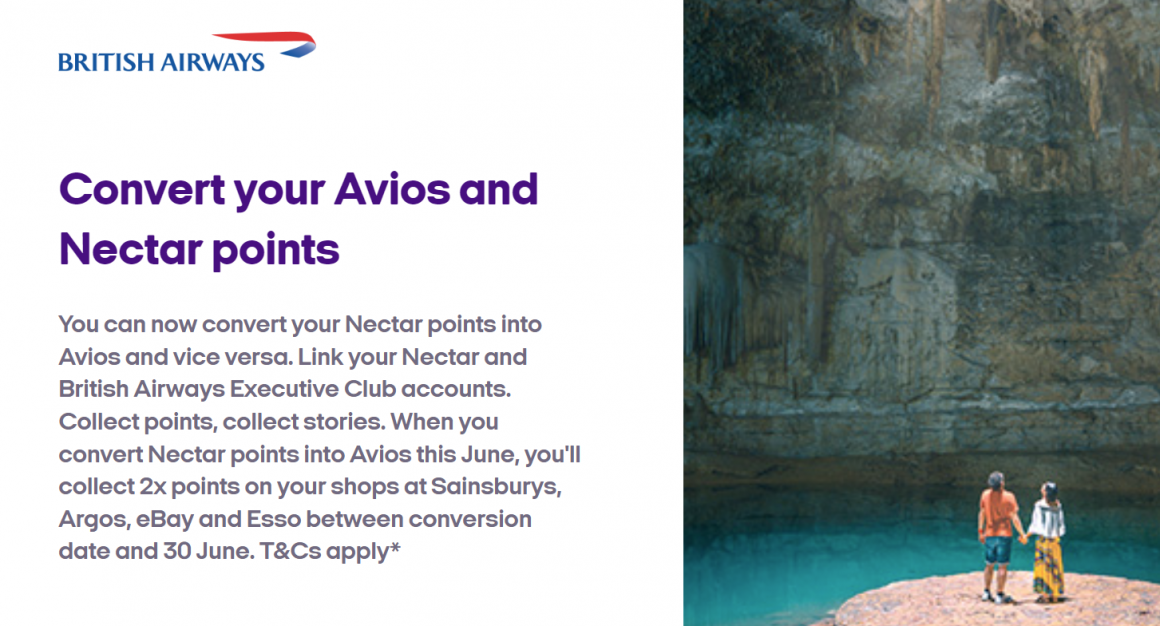 Earn Double Nectar Points In June When You Convert To Avios