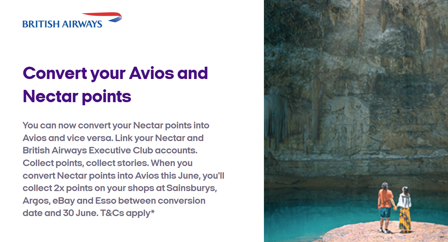 Earn Double Nectar Points In June When You Convert To Avios Points